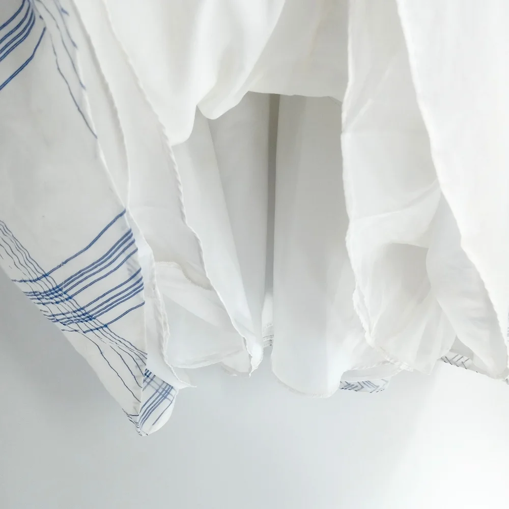 Anthropologie Moulinett Soeurs Dress Seapane Eyelet White Blue - Picture 12 of 15